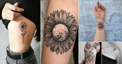 50 Black and White Sunflower Tattoo Designs and Meaning - balconygardenweb.com