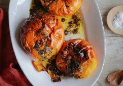 Whole baked heritage squash with garlic and sage butter - theenglishgarden.co.uk