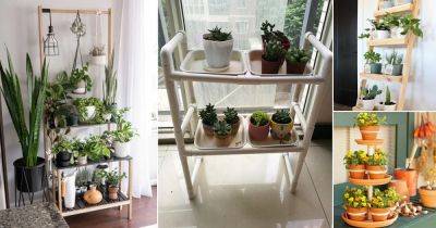 18 Easy DIY Tiered Plant Stand Ideas - balconygardenweb.com