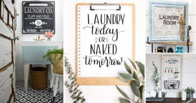 30 Cool DIY Laundry Room Sign Ideas - balconygardenweb.com