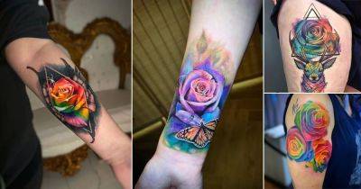 22 Rainbow Rose Tattoo Meaning and Designs - balconygardenweb.com
