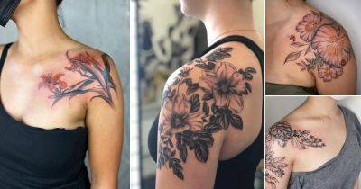 25 Flower Shoulder Tattoo Ideas - balconygardenweb.com