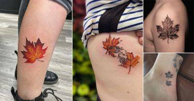 20 Fantastic Maple Leaf Tattoo Ideas - balconygardenweb.com - Usa - Canada - Japan